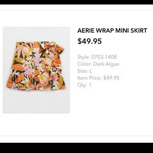 NWT Aerie wrap skirt SzL